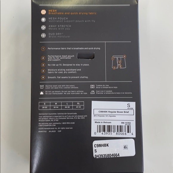 New men’s Champion 2 pack black boxer briefs - Picture 4 of 7